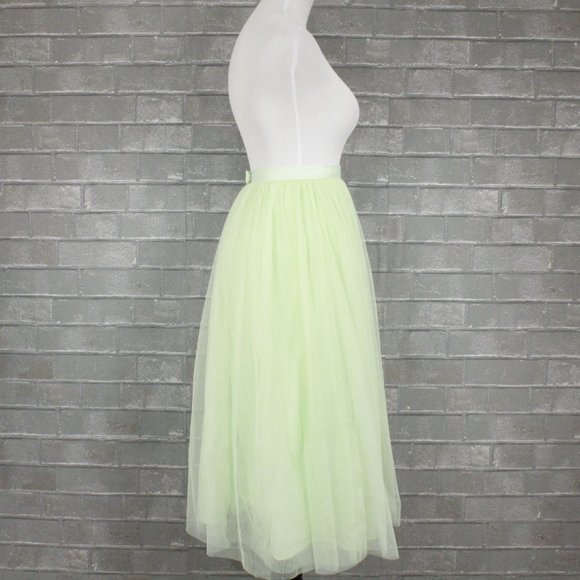Anthro BHLDN Lena Tulle Skirt Pistachio - Picture 6 of 15